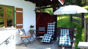 Ferienwohnung 1 bis 2 Personen, 32 qm, Nichtraucher-Terrasse