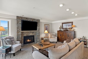 Living Area with Gas Fireplace