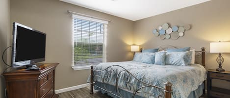 Bedroom with King Bed and TV