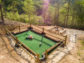 Enjoy a game of Soccer Billiards.Fun for the entire group.  Gorgeous Firepit