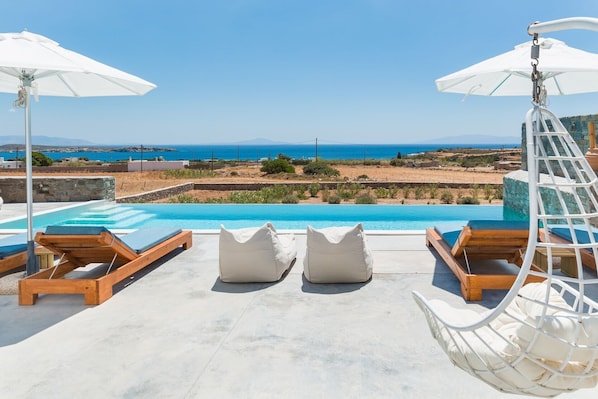 Villa Aura is one of two charming swimming pool villas  with great sea view. Each villa  features 4 bedrooms with 4 en-suite bathrooms and may accommodate up to 8 guests so totally both villas can accommodate 16 guests. Located in close proximity to most