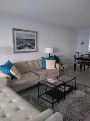 Living room with 2 couches.
