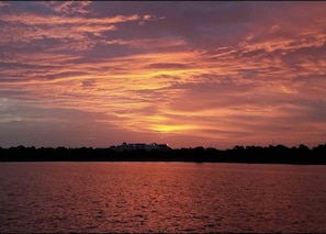 Beautiful sunrise from back of house.