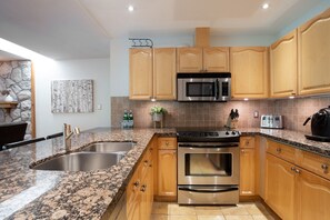 Upgraded kitchen with high-end appliances