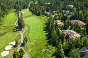 Located next to the Fairmont Chateau Whistler Golf Course