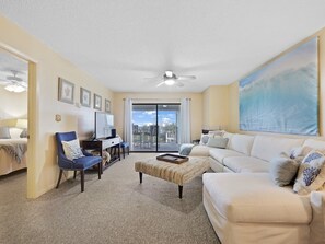 living area looking out onto patio