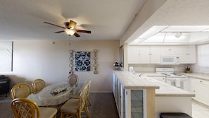 Kitchen and dining area