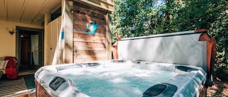 The hot tub. Need we say more? Not pictured, outdoor shower next to back door and ice bath.