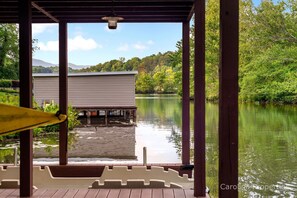 View from the lower deck on the boathouse