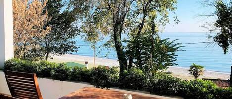 Exterior sitting area - View of the sandy beach