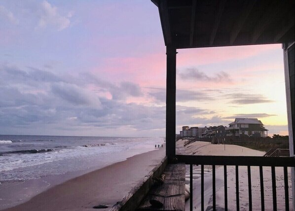 Sunset on the private balcony. 