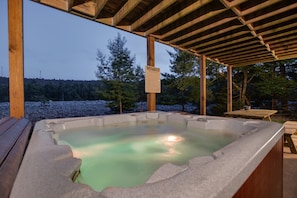 Get ready to unwind and recharge in this luxurious hot tub!