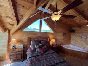 Jacuzzi tub in the upstairs bedroom