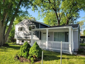 Front of the house with large front porch