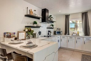 Fully stocked kitchen