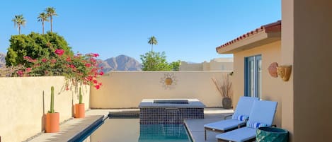 Peaceful mornings with iconic La Quinta mountain views