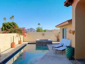 Peaceful mornings with iconic La Quinta mountain views