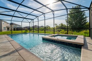 pool  and spa overlooking conserve