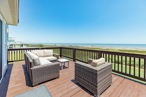 Soak up the sun and have great conversations on the comfortable deck furniture