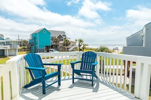 Soak up the sun on the partially covered deck