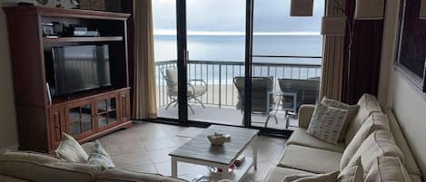 Endless ocean views from the balcony, kitchen, living and dining room, and MBR!