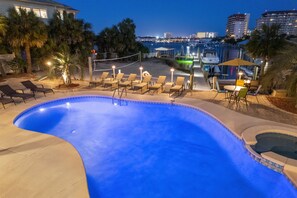 One of the largest pools on Holiday Isle with plenty of seating for everyone!!