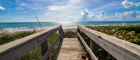 Deeded access to the beach, just across the two lane road.