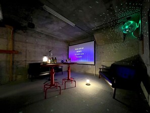 Complete with theater monitor