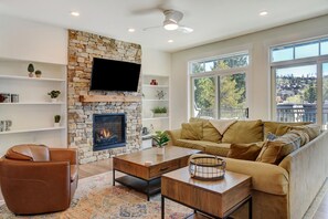 Custom Stone Gas Fireplace