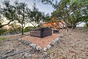 Main House Hot Tub Twilight Photo