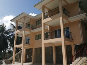 Parking Level and Stairs leading to  Apartments entrance