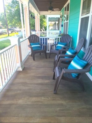 Open Front Porch with view of the park