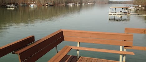 View towards the bay from upper dock level