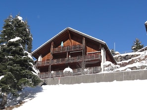 Ciel, Neige, Bâtiment, Arbre, Pente, Maison, Mélèze, Bois, Paysage, Gelé