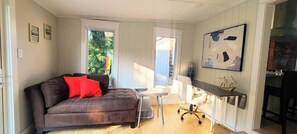 sunroom desk and lounge