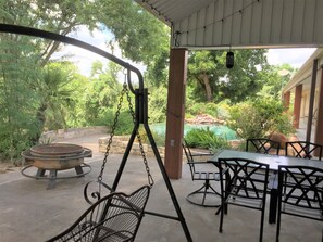 patio and pool area