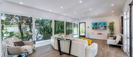 Window to Ceiling Open Floor Plan Living Space