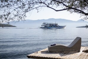 A perfect spot to watch the boats and dolphins go by...