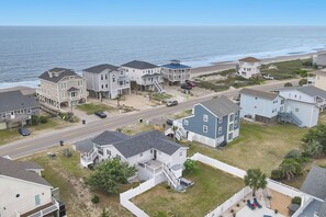 Aerial of Sawyer's Shack Shore / West Beach / Atlantic Ocean