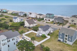 Aerial of Sawyer's Shack Shore / West Beach / Atlantic Ocean