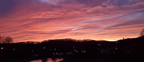 Stunning sunrise from the patio!