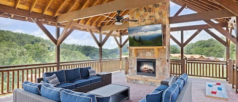 Enjoy Your Private Attached Gazebo w/ Fireplace & 75" Smart TV!
Amazing Views!!!