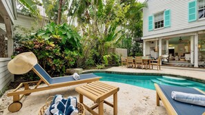 Relax poolside in the chaise lounges or take a dip...
