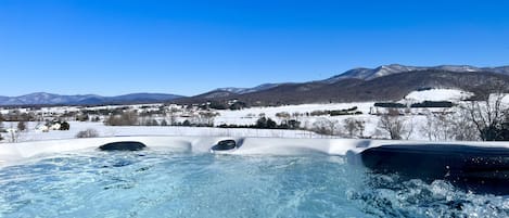 Stay warm in the hot tub during the winter!