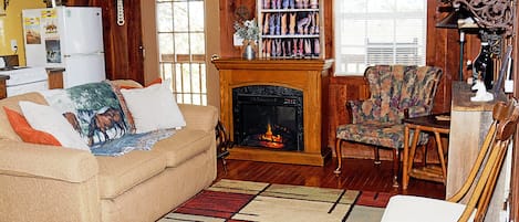 Amish fireplace - Living room