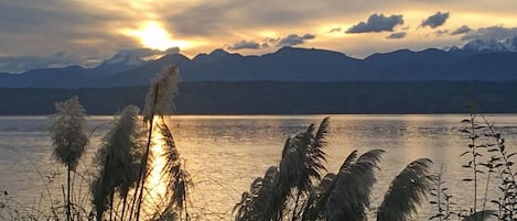 Sunset over the Olympic Mountains and Hood Canal