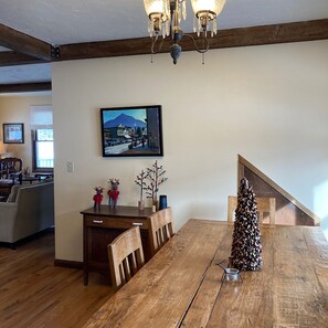 Dining room is just off of living room