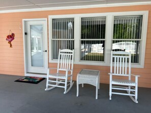 Front Door - ground unit.  Sit in the rocking chairs and stare at the pool