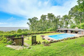 Exterior Space | Seasonal Pool & Spa | Mountain Views