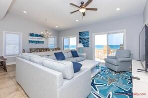 Oceanfront Living Room on 2nd Floor